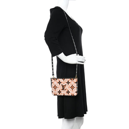 Louis Vuitton Monogram Giant Crafty Double Zip Pochette Creme Caramel 2 of 10