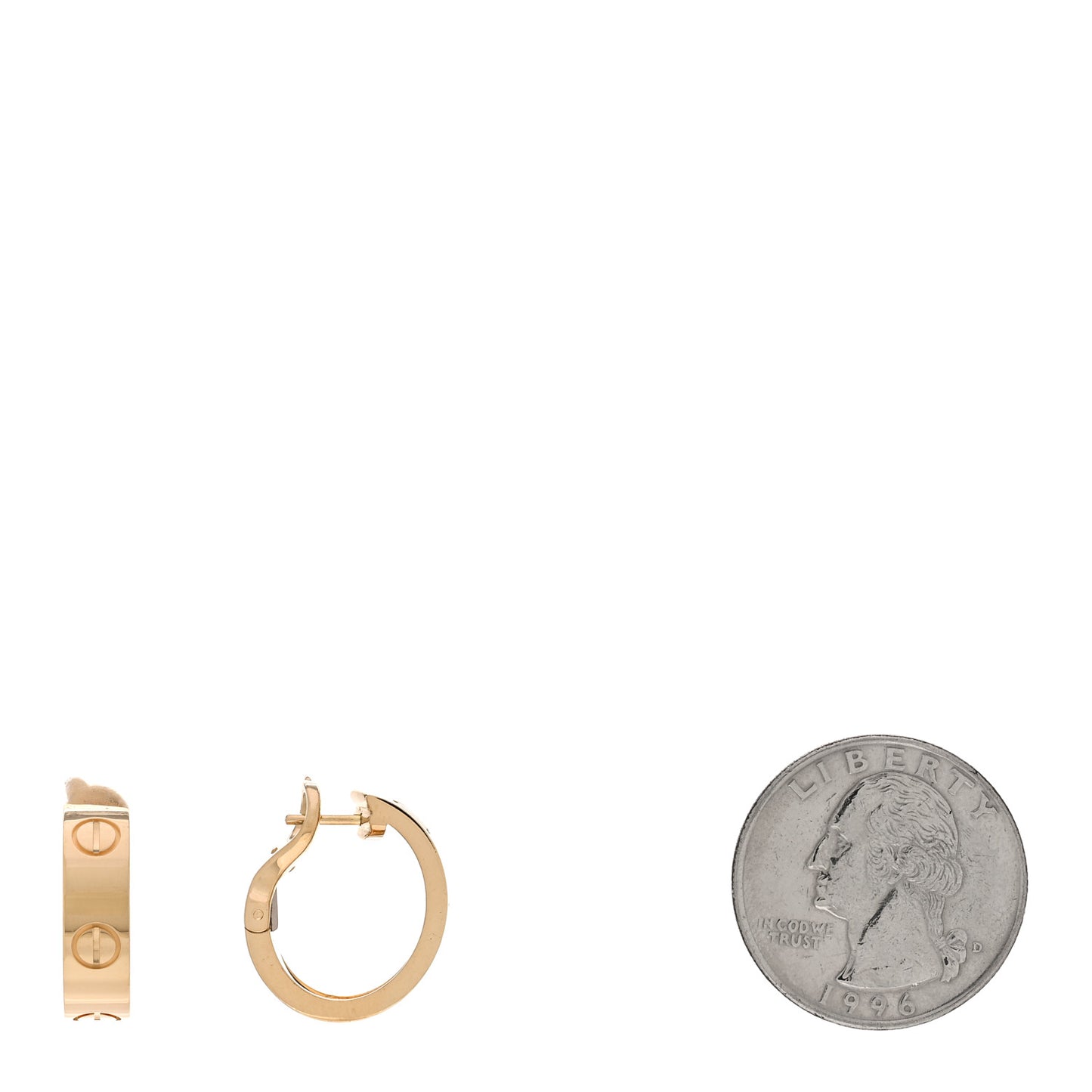 18K Yellow Gold 5.5mm LOVE French Clip Hoop Earrings