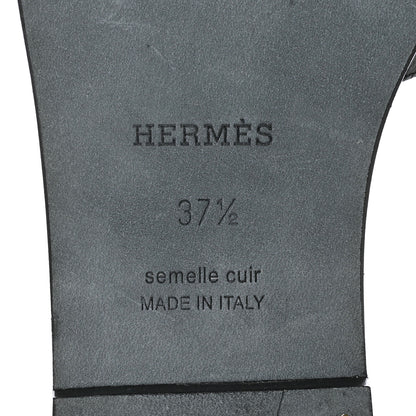 Hermes Epsom Oran Sandals 37.5 Black 8 of 11