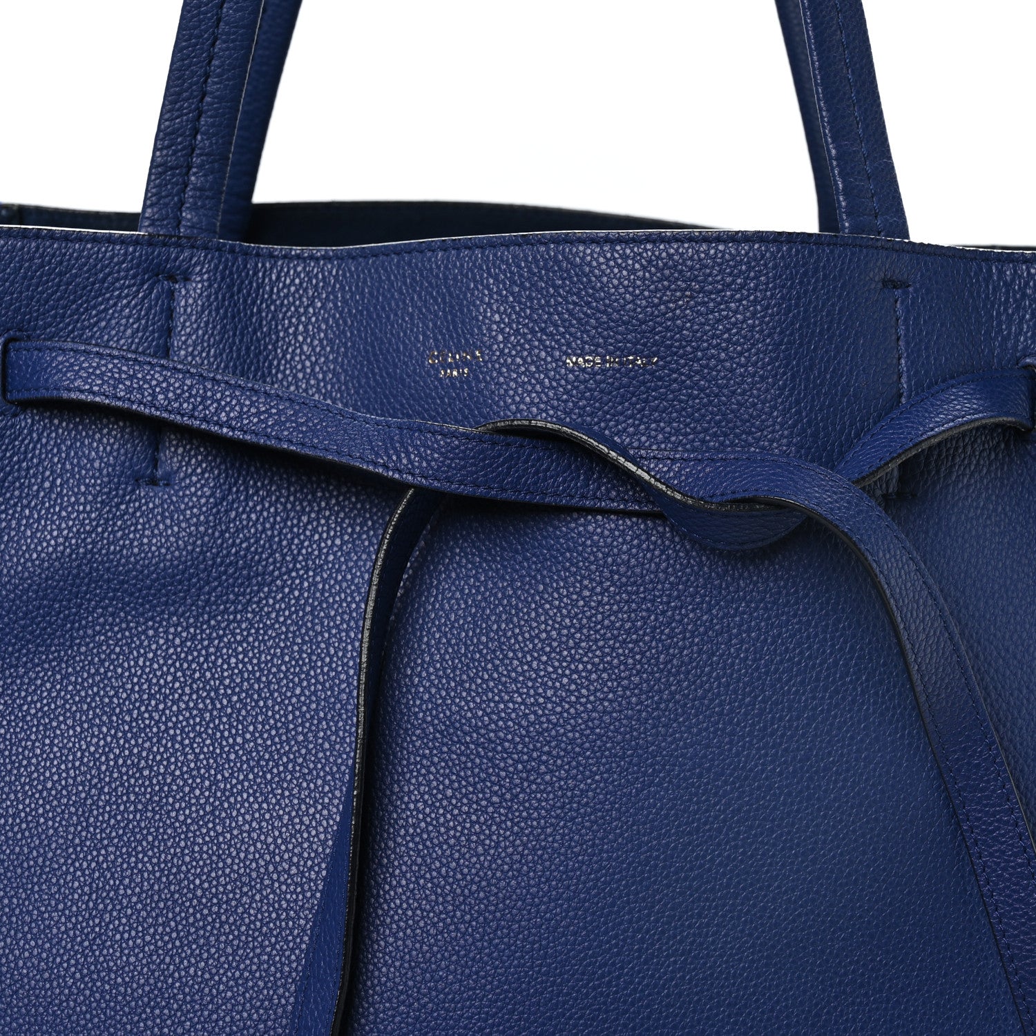 Celine Soft Grained Calfskin Medium Belt Cabas Phantom Indigo 8 of 10