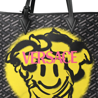 Versace Calfskin Monogram Smile Medusa Tote Multicolor 8 of 16