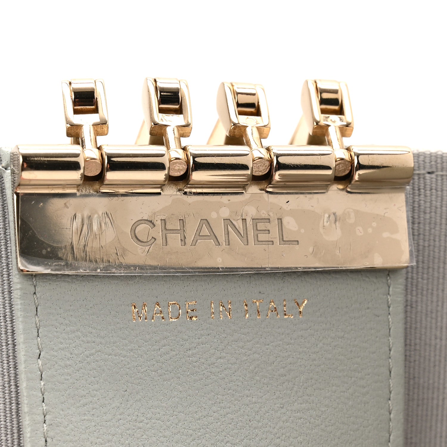 Chanel Lambskin Quilted Classic 4 Key Holder Wallet Grey 7 of 9