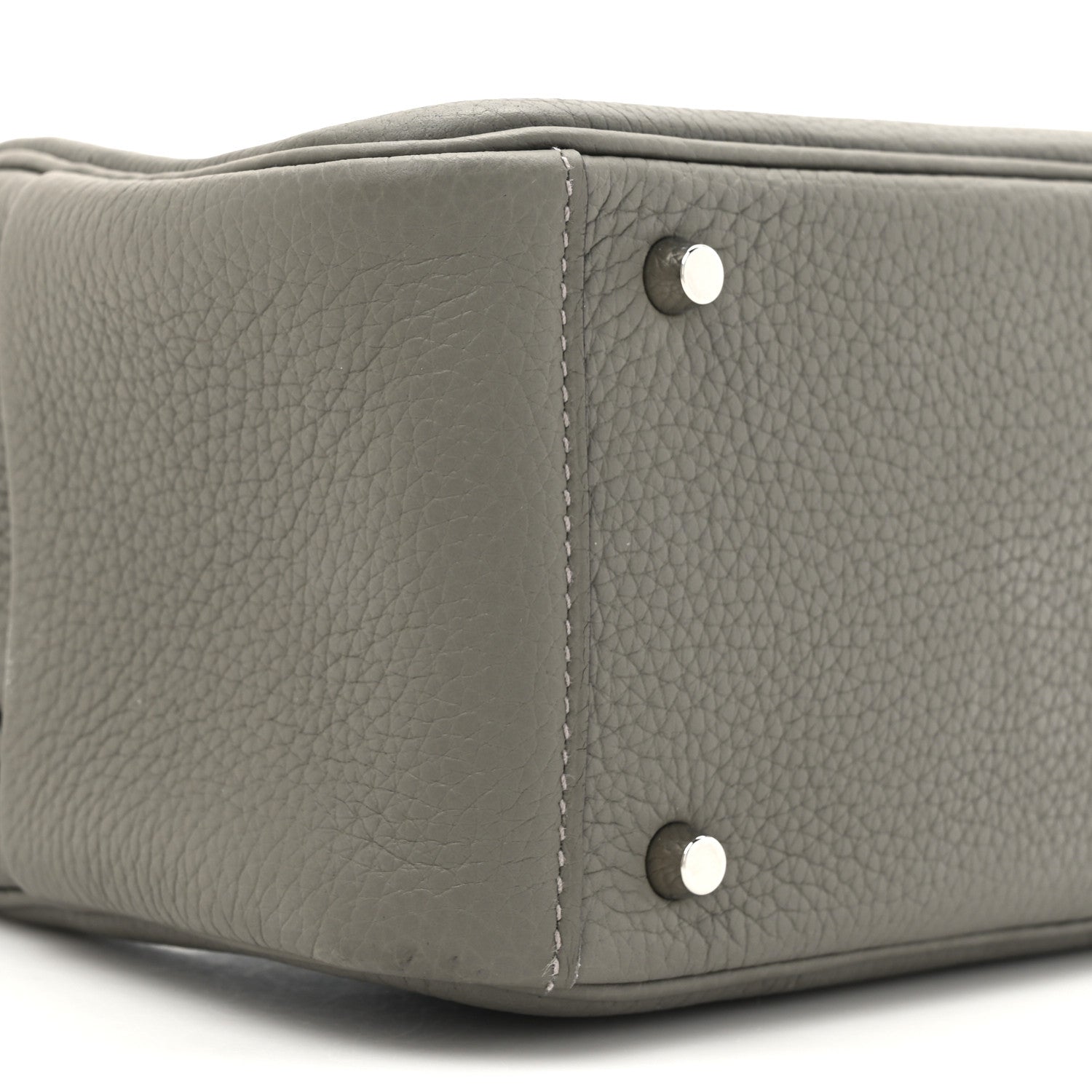 Hermes Taurillon Clemence Mini Lindy 20 Gris Meyer 10 of 12