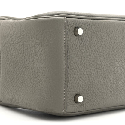 Hermes Taurillon Clemence Mini Lindy 20 Gris Meyer 10 of 12