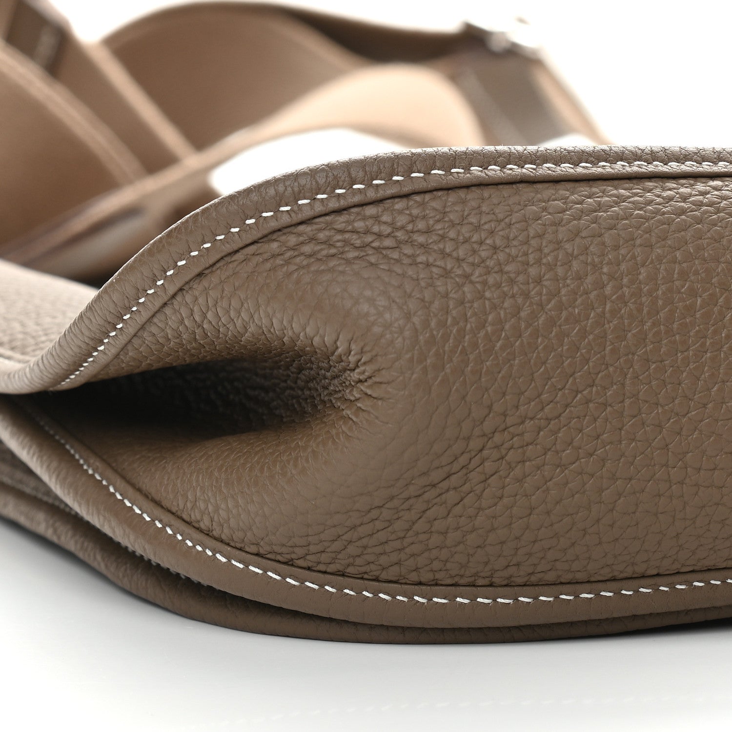 Hermes Taurillon Clemence Evelyne III GM Etoupe 8 of 9