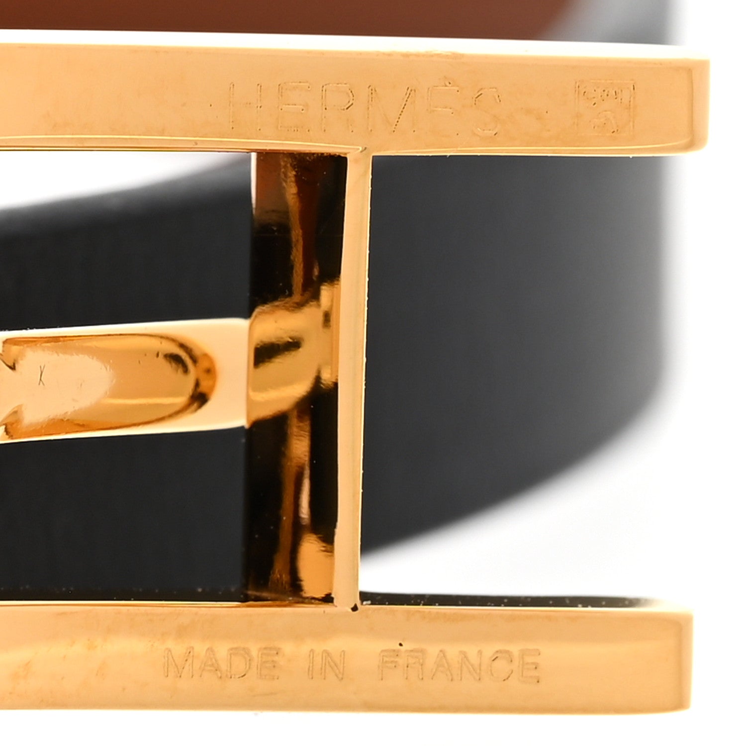 Hermes Chamonix Behapi Double Tour Bracelet T1 Black Fauve 4 of 7