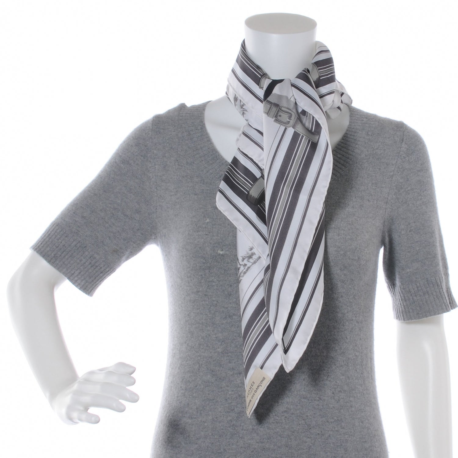 Hermes Silk Couvertures et Tenues de Jour Comme des Garcons Scarf 90 2 of 6