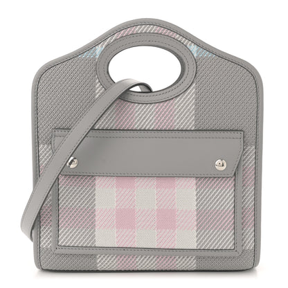 Burberry Calfskin Check Mini Pocket Bag Grey 1 of 10
