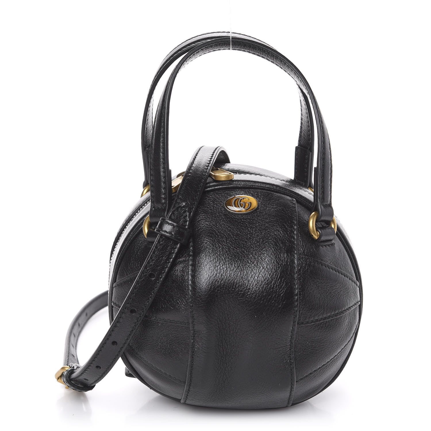 Gucci Piuma Lux Energy Mini Tifosa Basketball Shaped Shoulder Bag Black 1 of 9