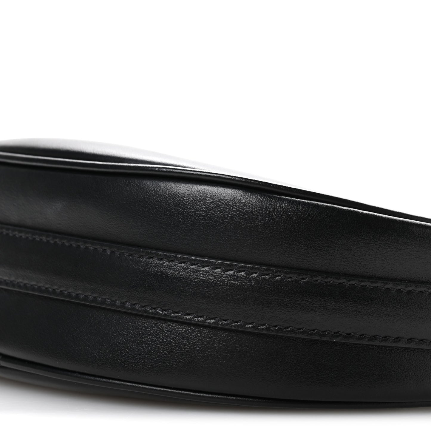 Soft Calfskin Arque Shoulder Bag Black