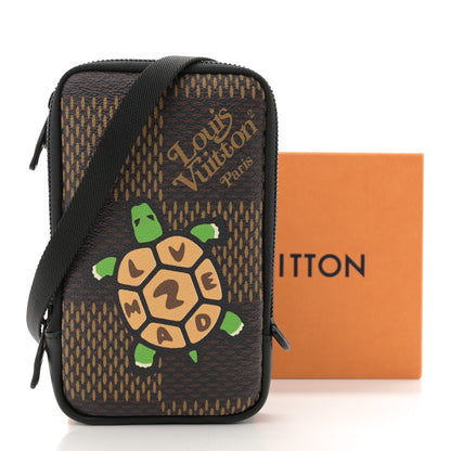 Louis Vuitton X NIGO Giant Damier Ebene Tortoise Double Phone Pouch 11 of 11