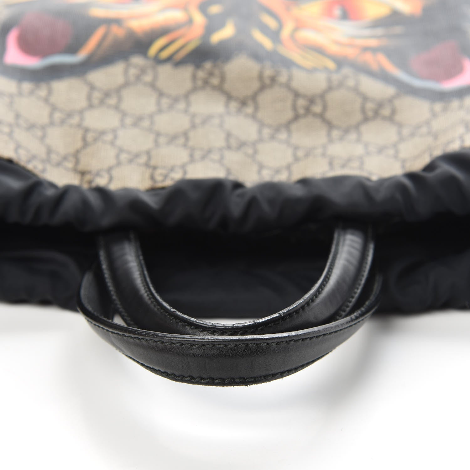 Gucci GG Supreme Monogram Angry Cat Drawstring Backpack 10 of 10