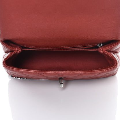 Chanel Caviar Quilted Mini Coco Handle Flap Dark Red 5 of 12