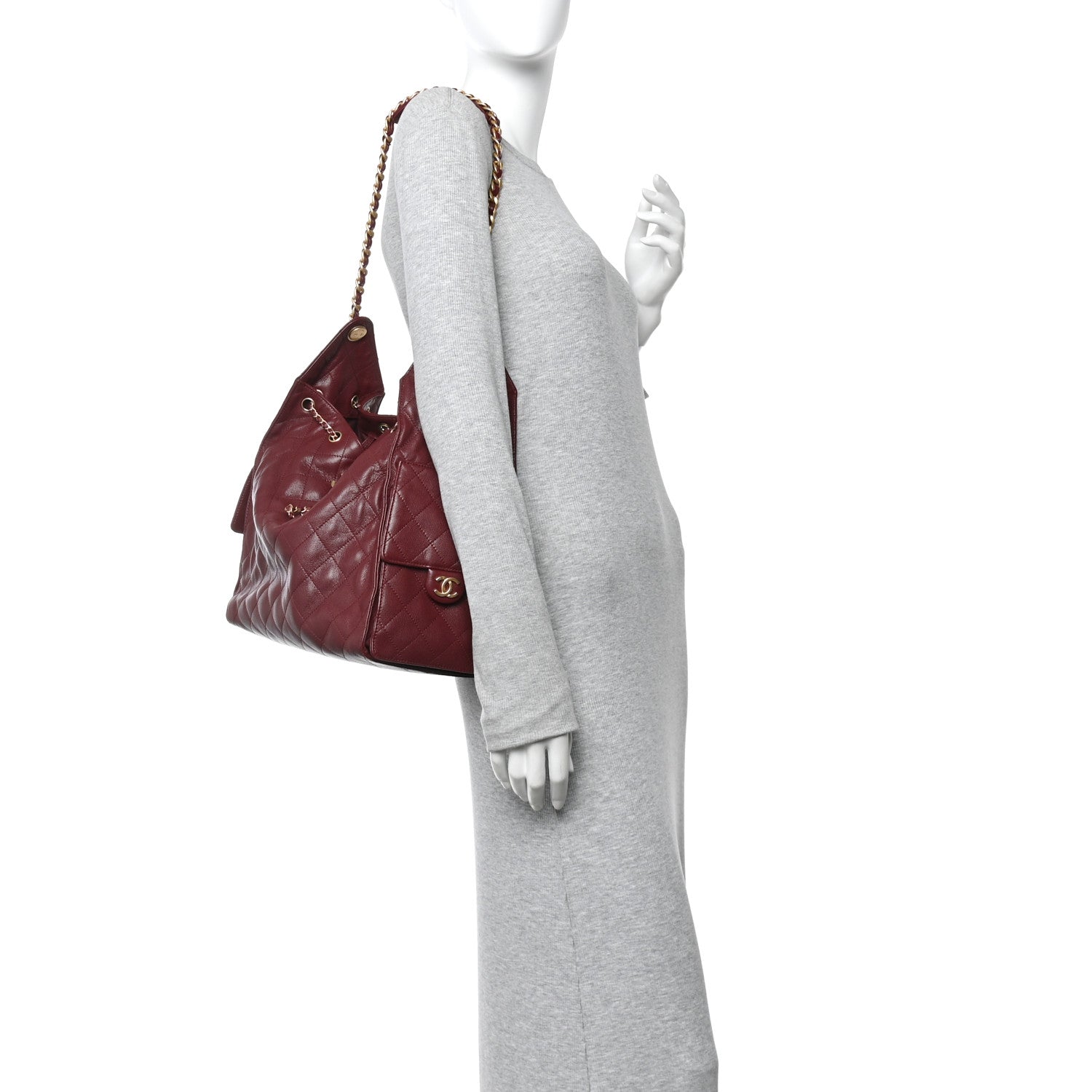 Chanel Caviar Quilted Medium Chanel 25 Handbag Burgundy 2 of 12