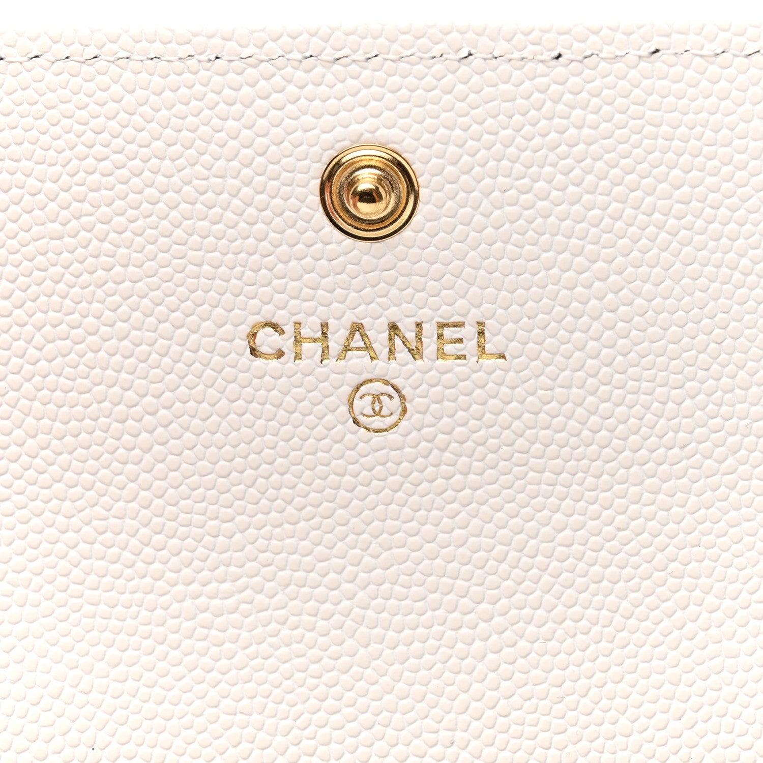 Chanel Caviar Quilted Enamel Coco Casino Flap Card Holder Wallet White 5 of 8