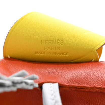 Hermes Milo Lambskin Grigri Rodeo Pegase Horse Bag Charm MM Cornaline 3 of 7