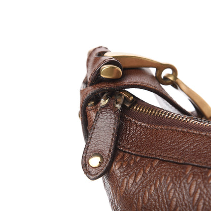 Gucci Calfskin Embossed Studded Pelham Messenger Bag Dark Brown 12 of 13