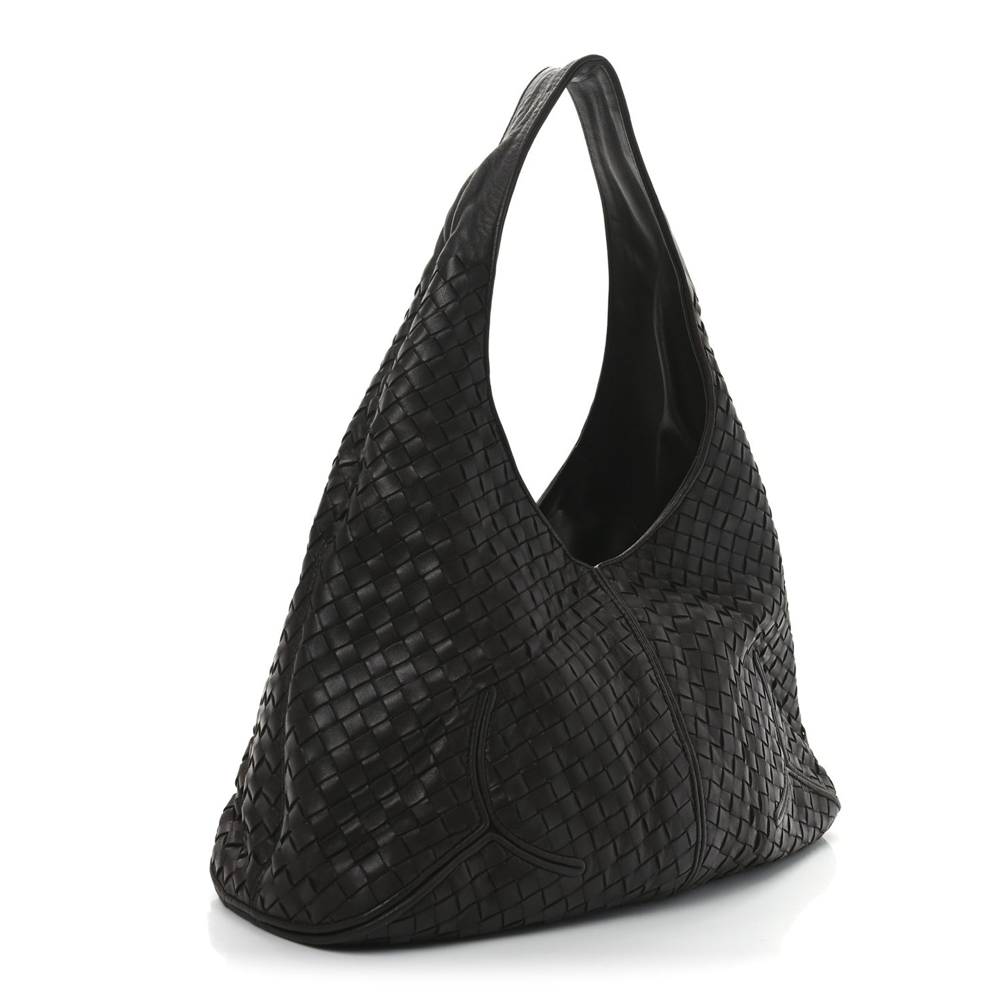Nappa Intrecciato Ball Hobo Ebano
