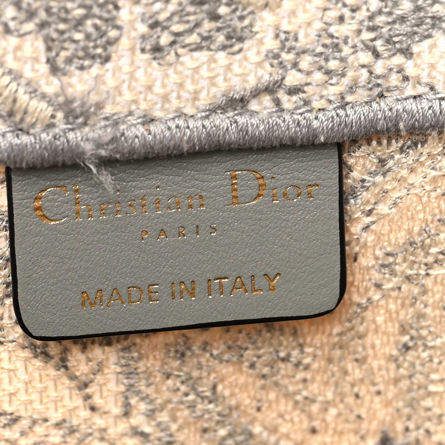 Christian Dior Canvas Embroidered Large Dioriviera Toile De Jouy Book Tote Gray 6 of 7