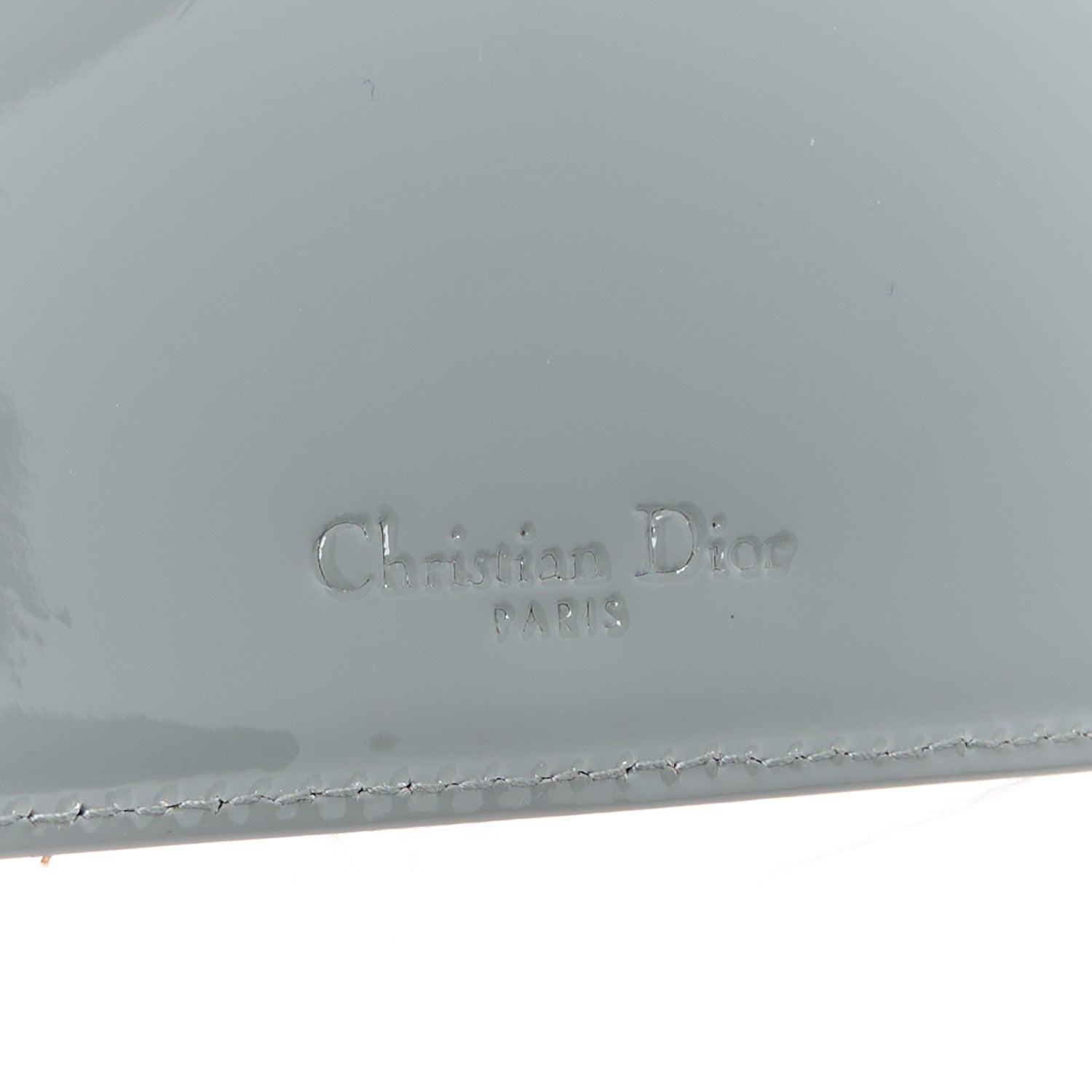 Christian Dior Patent Cannage Lady Dior Chain Wallet Denim 10 of 16