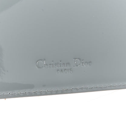 Christian Dior Patent Cannage Lady Dior Chain Wallet Denim 10 of 16