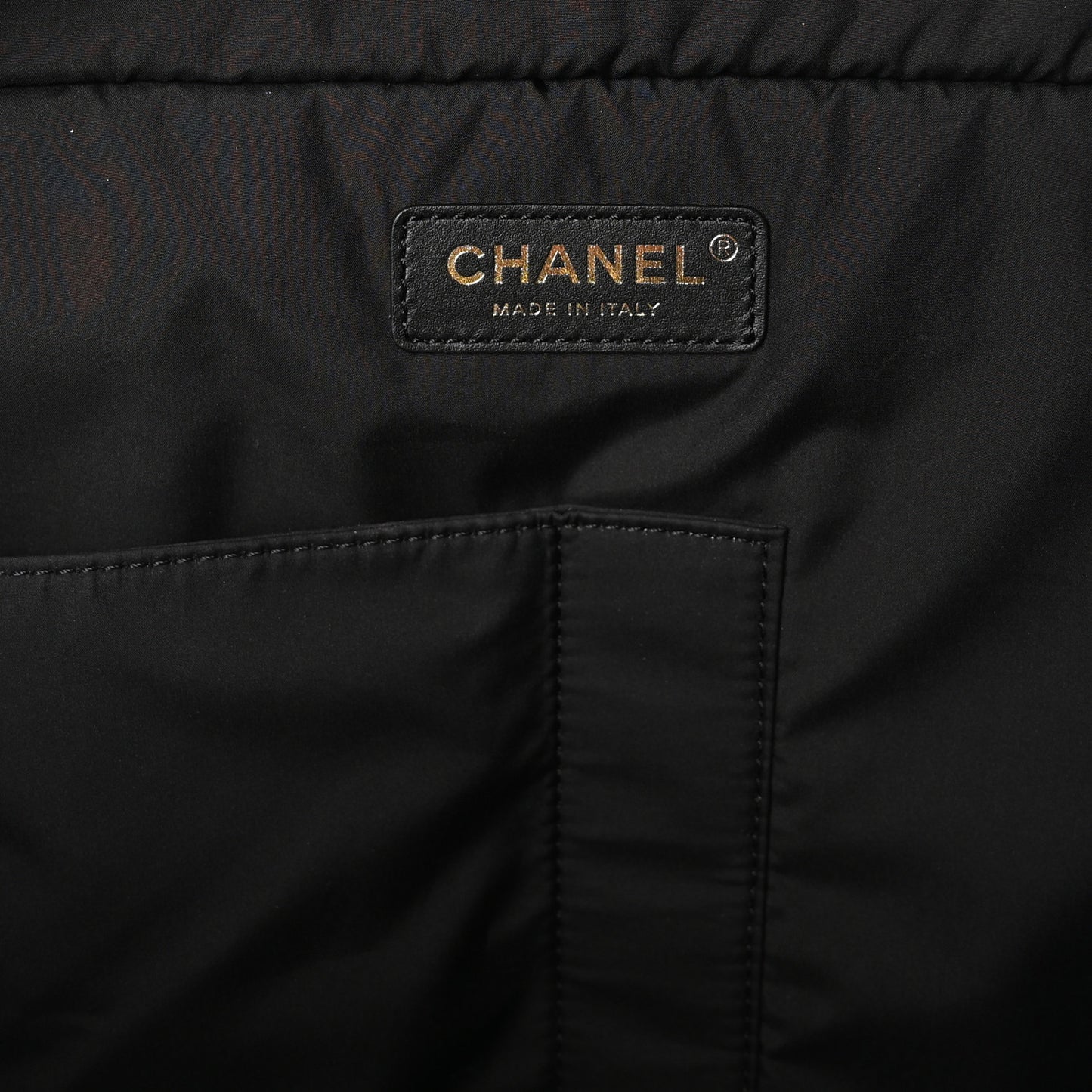 Shiny Grained Calfskin Quilted Large Travel Bowling Bag Black