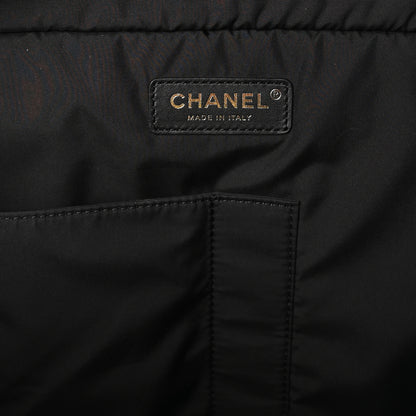 Chanel Shiny Grained Calfskin Quilted Large Travel Bowling Bag Black 5 of 9