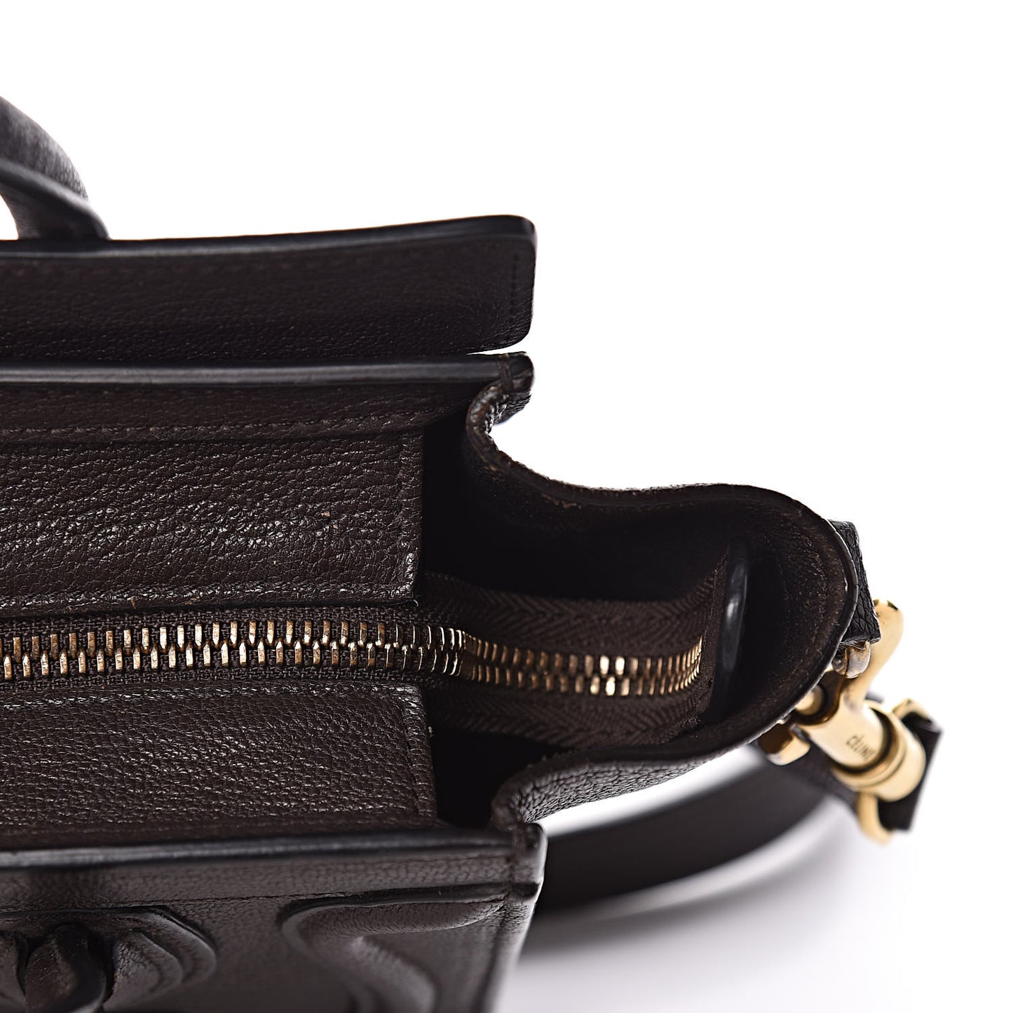 Goatskin Nano Luggage Dark Taupe