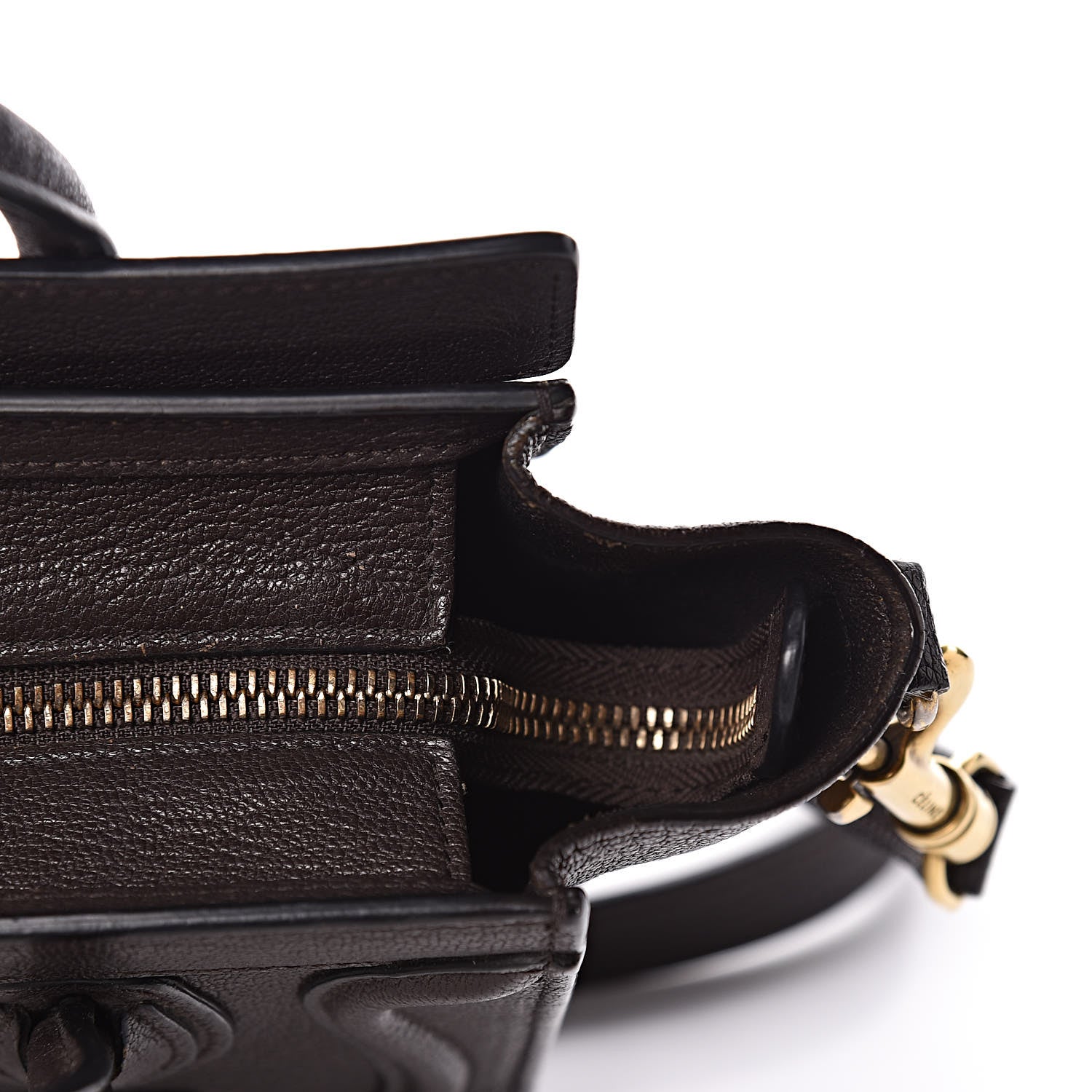 Celine Goatskin Nano Luggage Dark Taupe 8 of 15