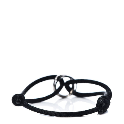 Cartier 18K White Gold Ceramic Trinity Cord Bracelet Black 3 of 8