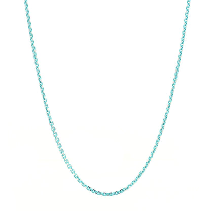 Tiffany Sterling Silver Enamel 1.75mm Chain Necklace Blue 30" 1 of 6