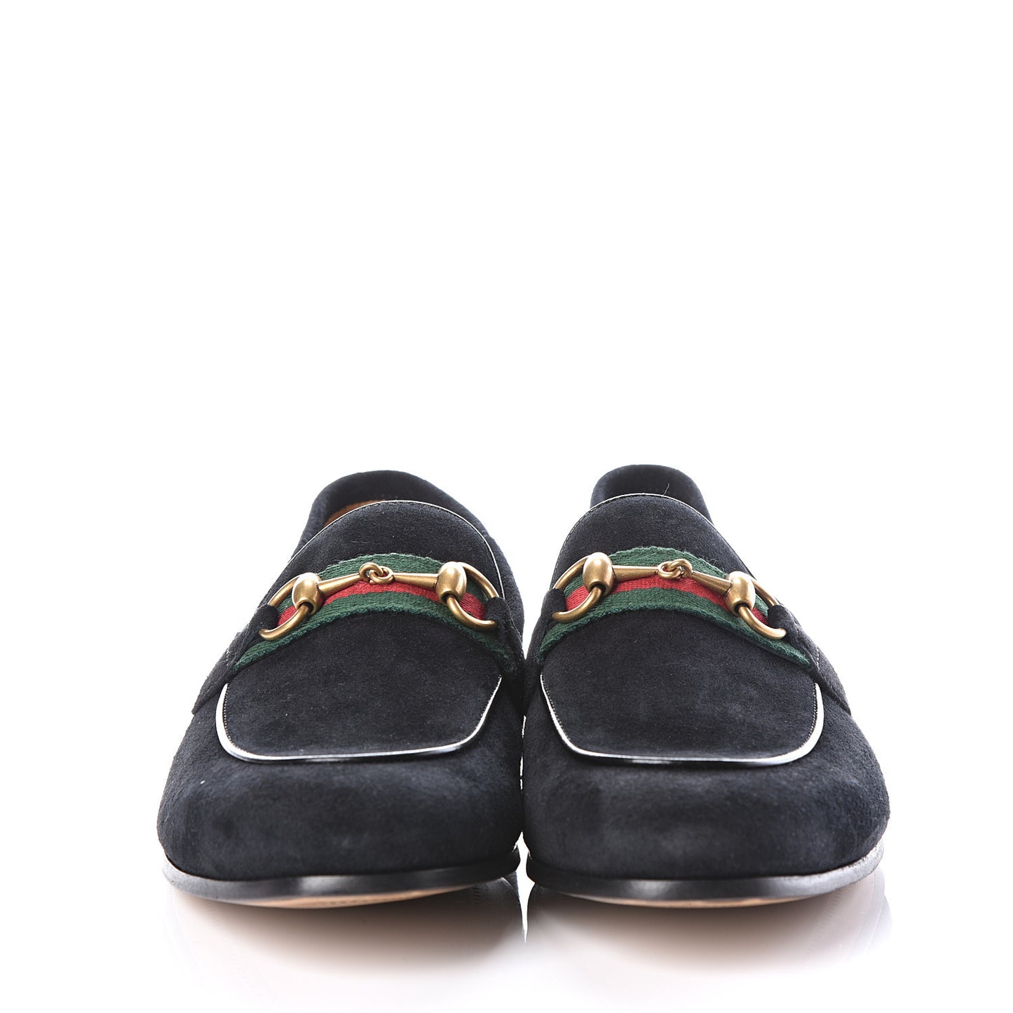 Suede Web Mens Horsebit Loafers 8 Black