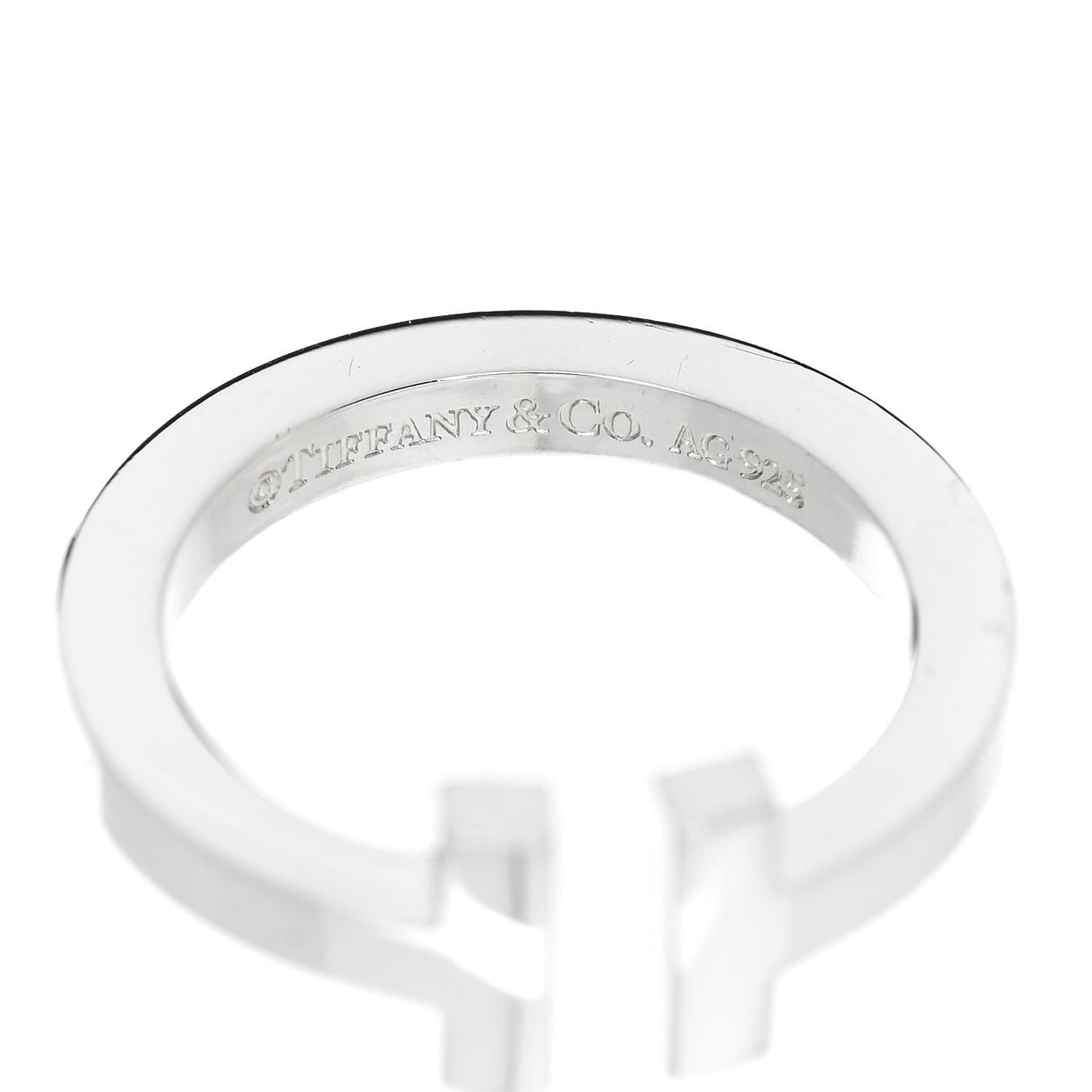 Sterling Silver T Square Ring 52 6