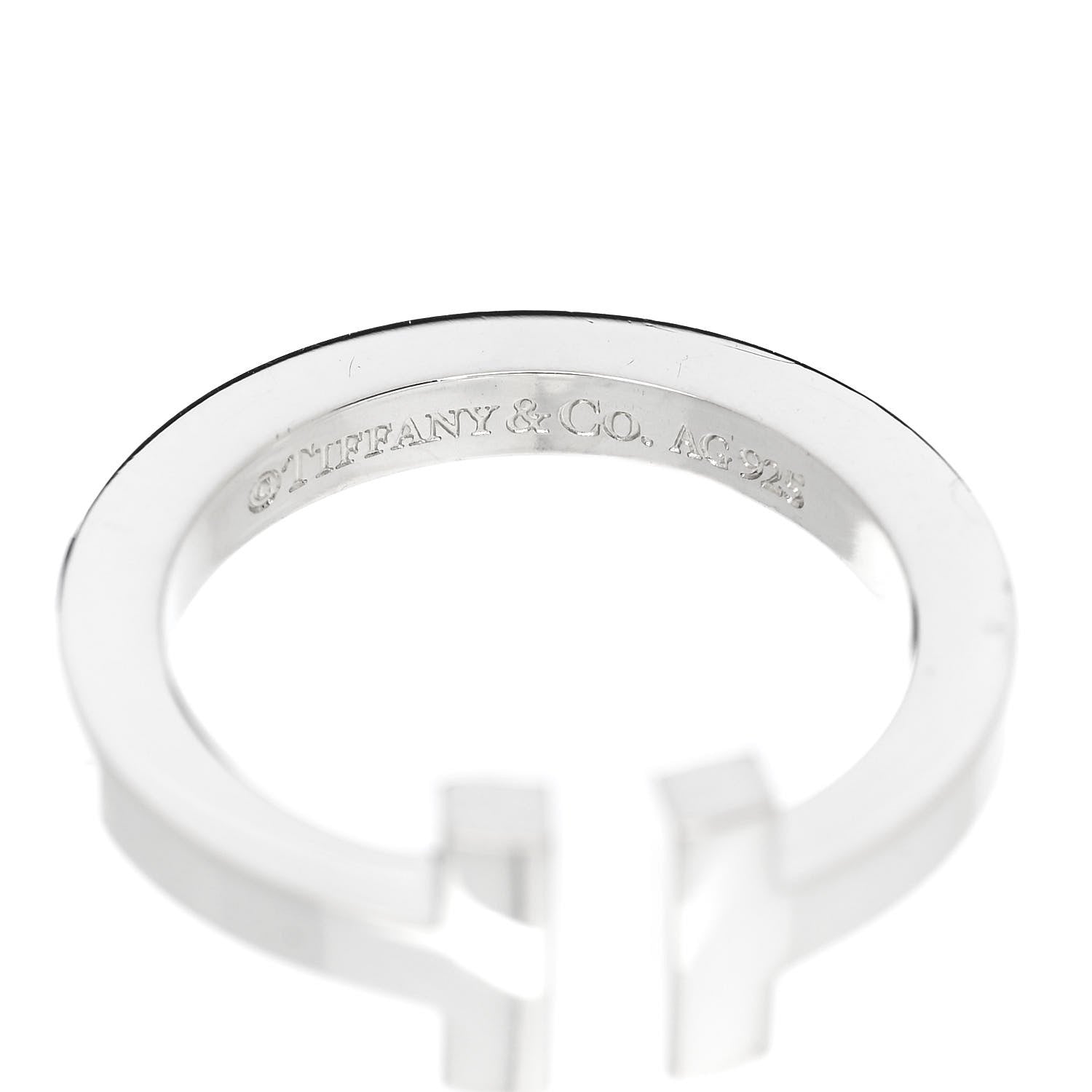 Tiffany Sterling Silver T Square Ring 52 6 4 of 4