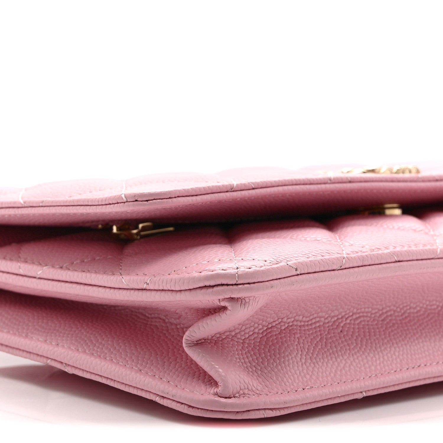 Chanel Caviar Quilted Wallet on Chain WOC Light Pink 10 of 12