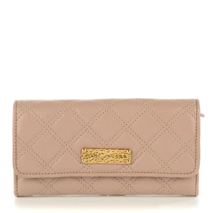 Marc Jacobs Lacquered Lambskin Baroque Double Groove Wallet Blush 1 of 7
