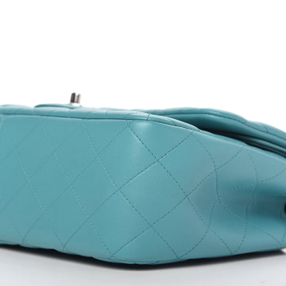Chanel Lambskin Quilted Jumbo Double Flap Turquoise 7 of 10