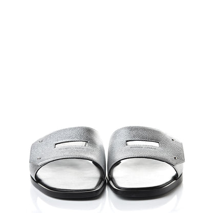 Hermes Epsom View Sandals 39 Argent 2 of 9