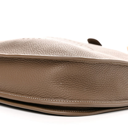 Hermes Taurillon Clemence Evelyne III PM Etoupe 10 of 11