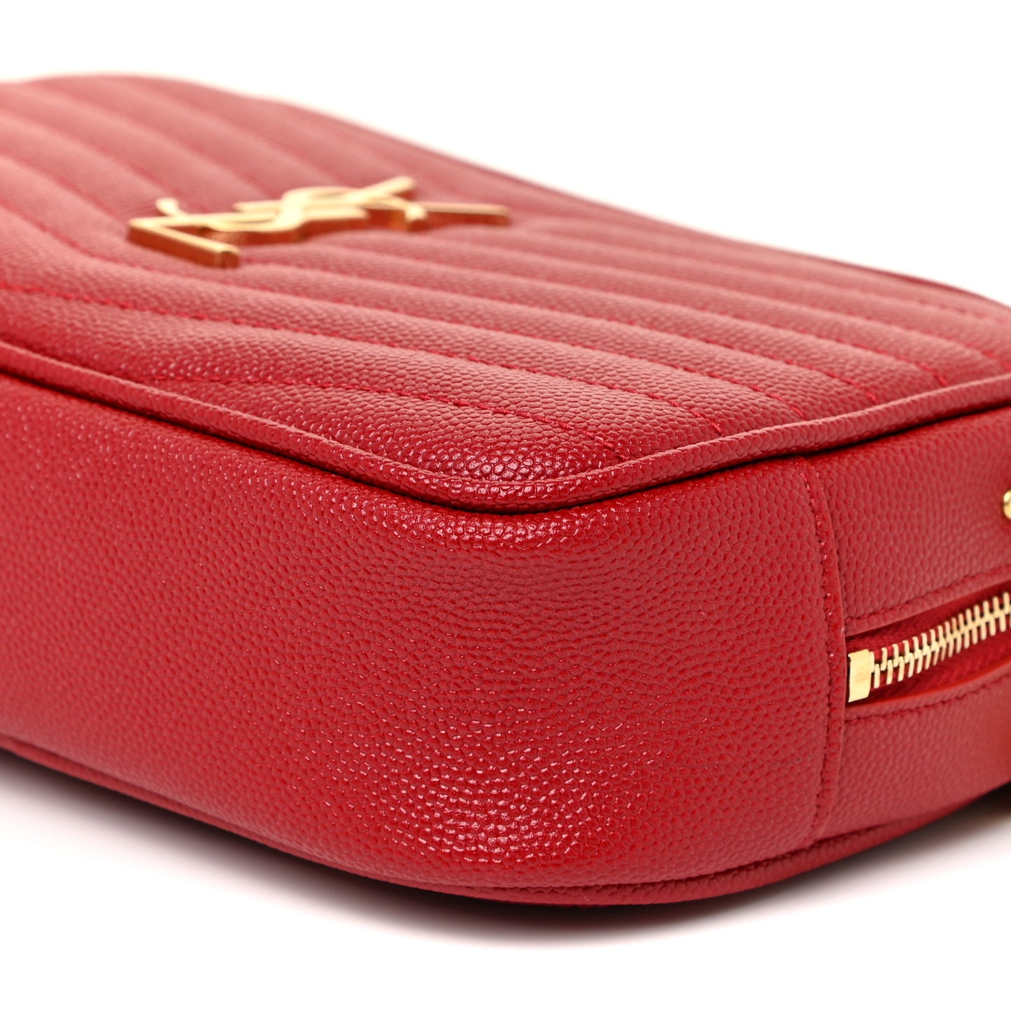 Grain De Poudre Matelasse Monogram Mini Lou Camera Bag Eros Red