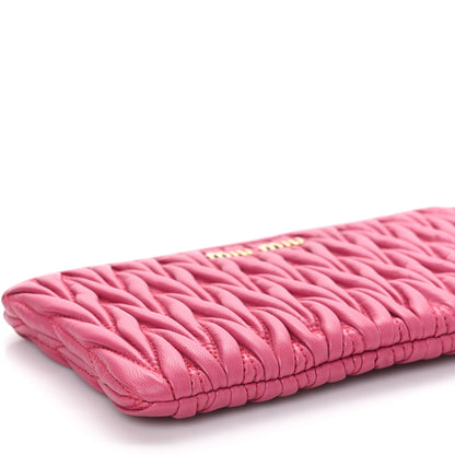 Miu Miu Nappa Matelasse Lux Pouch Fuxia 7 of 8