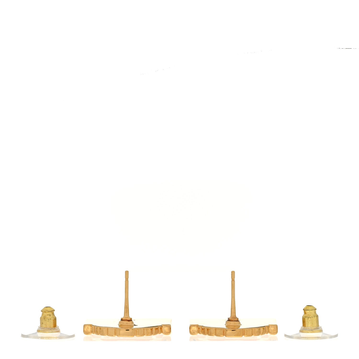 Chanel Metal Rue Cambon Earrings Gold 3 of 5