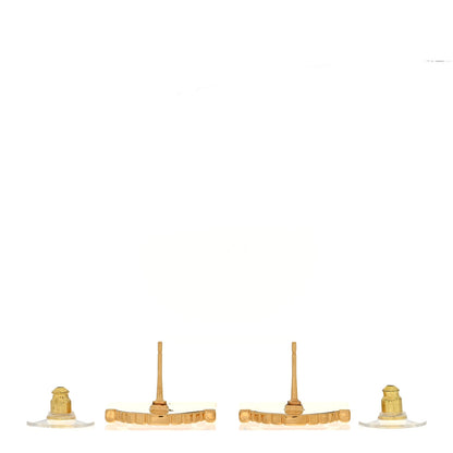 Chanel Metal Rue Cambon Earrings Gold 3 of 5