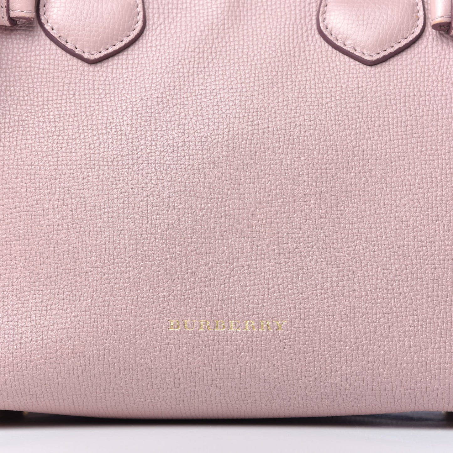 Grainy Calfskin House Check Small Banner Tote Pale Orchid
