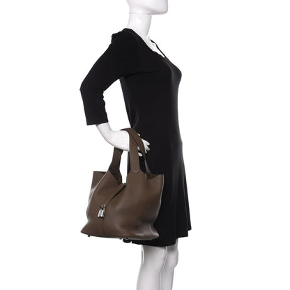Hermes Taurillon Clemence Picotin Lock 26 GM Taupe 2 of 11