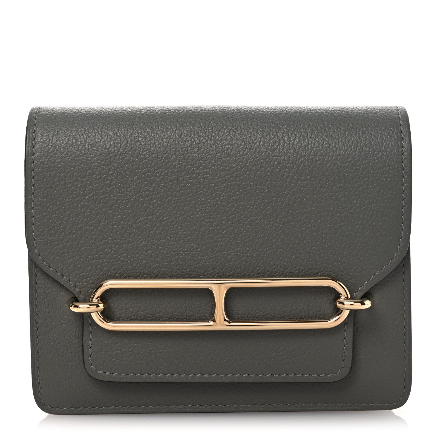 Hermes Evercolor Roulis Slim Wallet Gris Meyer 1 of 9