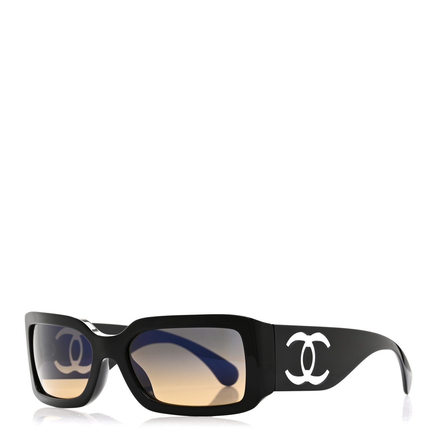Acetate Polarized Rectangle Sunglasses 5526-A Black