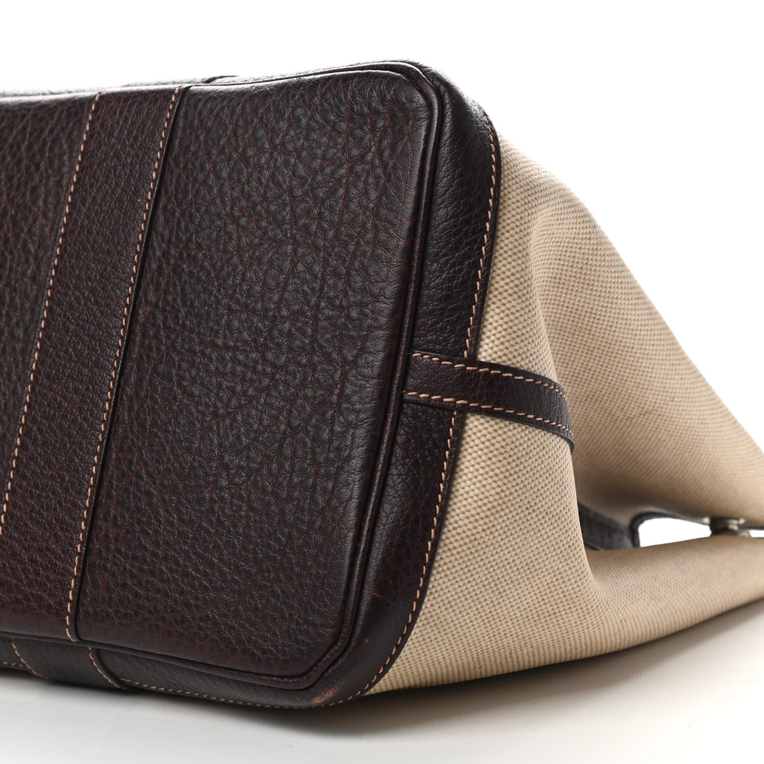Hermes Toile Buffle Gala Garden Party Tote 36 MM Marron Fonce 8 of 12
