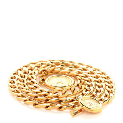 Chanel Metal Chain CC Medallion Belt Gold 1 of 5