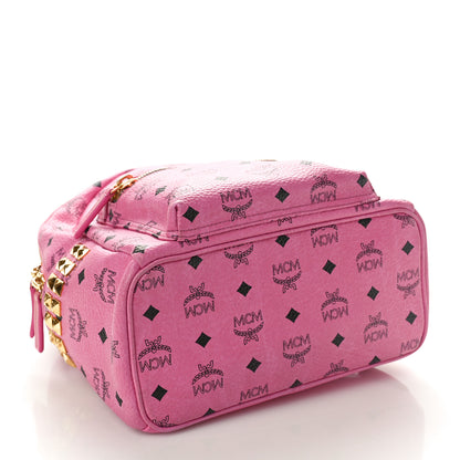 MCM Visetos Small Side Stud Stark Backpack Pink 4 of 10